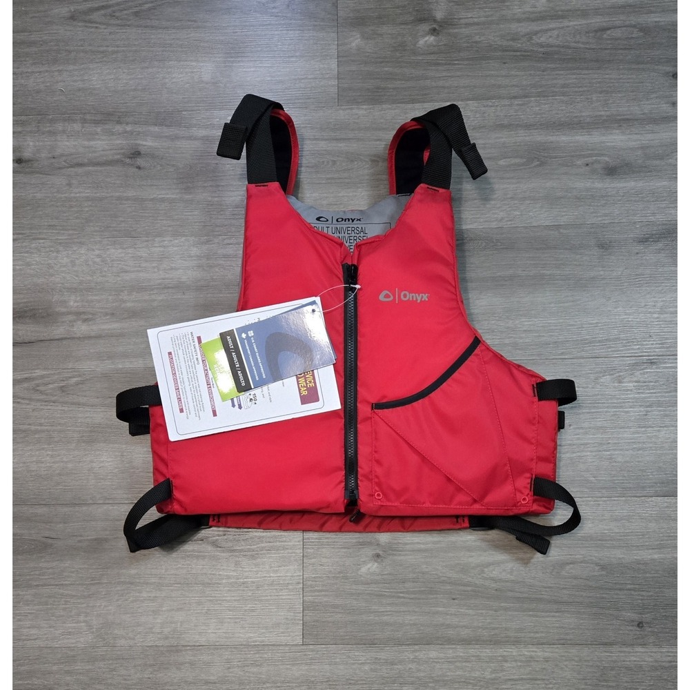 Onyx Universal Paddle Life Jacket / Vest PFD, Adult M/L, RED(121900-100-004-17)